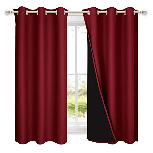 NICETOWN 100% Blackout Panels (Burgundy)