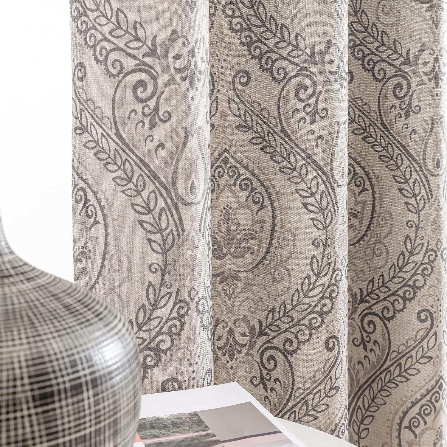 jinchan Linen Textured Curtains