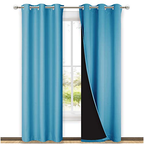 NICETOWN 100% Blackout Curtains (84" long)