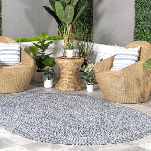 nuLOOM Oval 3'x5' Wynn Navy