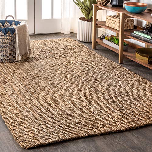 JONATHAN Y Pata Hand Woven Chunky Jute Natural Runner Rug, 2x8, Bohemian, Rustic, Cottage, Easy-Cleaning for Living Room, Bedroom, Kitchen, Non-Shedding (NRF102A-2)