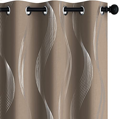 Deconovo Silver Wave Print