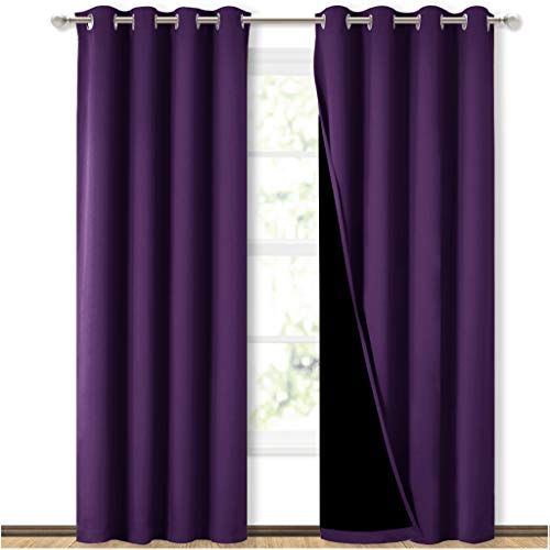 NICETOWN 100% Blackout Curtains 84 inches Long