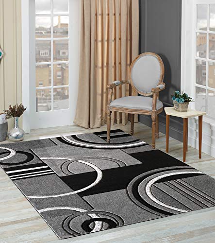 GLORY RUGS Area Rug Modern 8x10 Grey