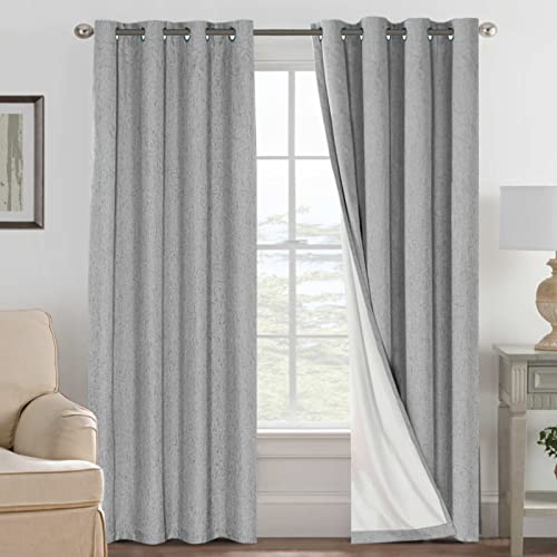 H.VERSAILTEX Linen Blackout 84 Inch (Dove Gray)
