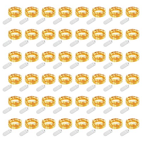 MUMUXI 48 Pack Warm White Battery Lights