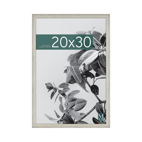 MCS Studio Gallery 20x30 Poster Frame Gray Woodgrain, Vertical & Horizontal Wall Hanging Large Picture Frame for Photos, Posters & Art Prints (1-Pack)