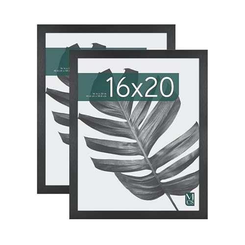 MCS Studio Gallery 16x20 Poster Frame Black Woodgrain (2-Pack)