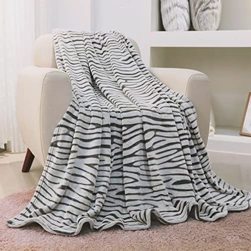 FY FIBER HOUSE Black Zebra Throw