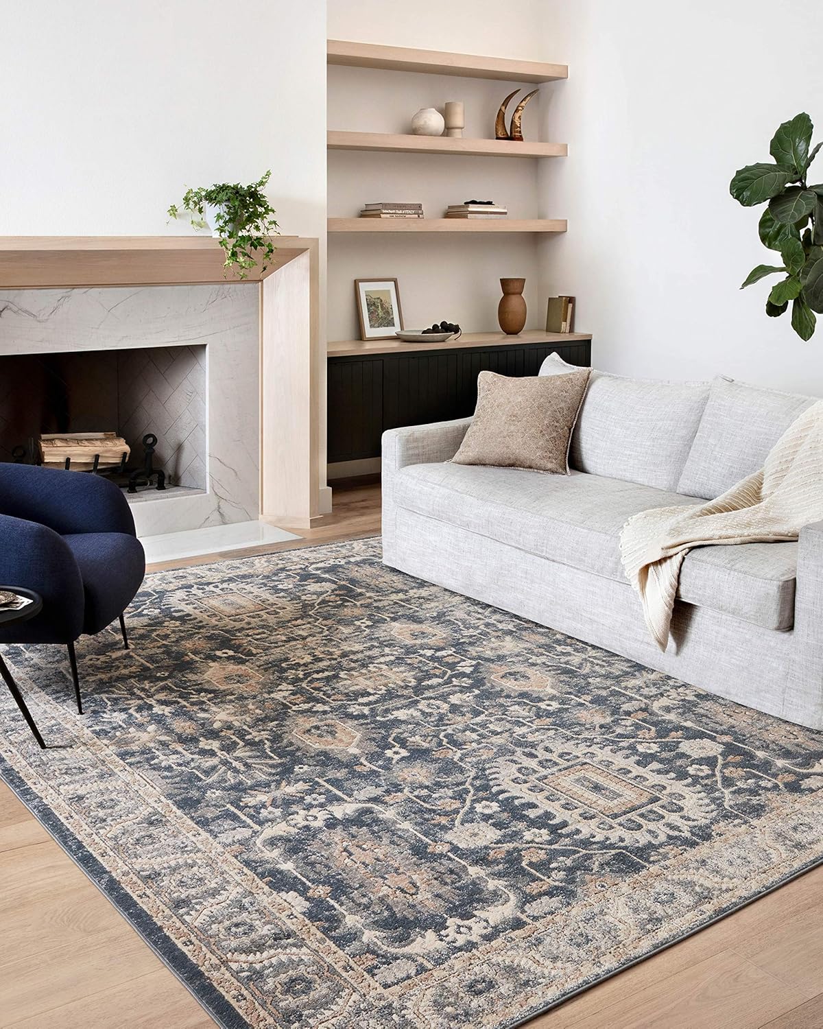 Loloi Teagan TEA-03 Denim/Pebble 2'-8" x 10'-6"