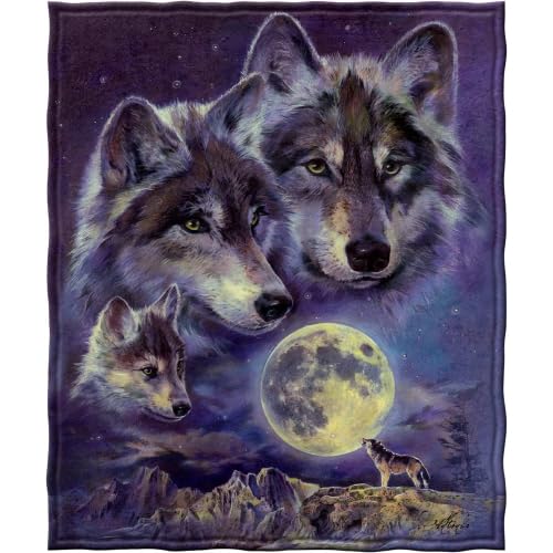 Dawhud Direct Celestial Wolf Fleece Blanket
