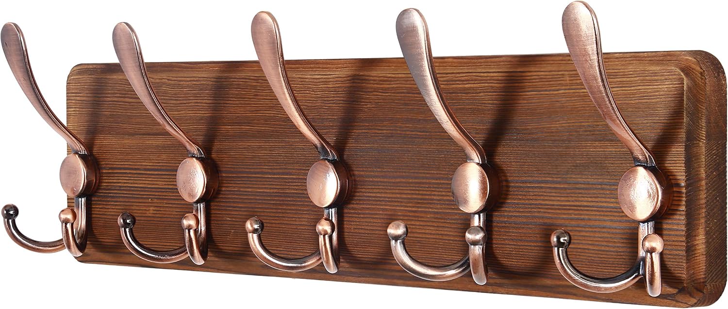 SKOLOO Rustic Pine Wall Coat Rack