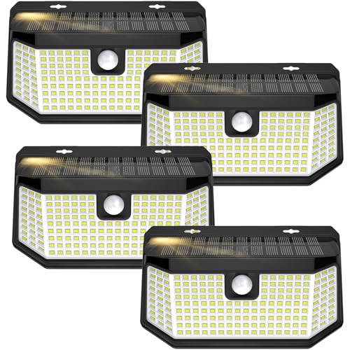 Aootek Solar Outdoor Motion Sensor Lights 2500Lm (4pack)