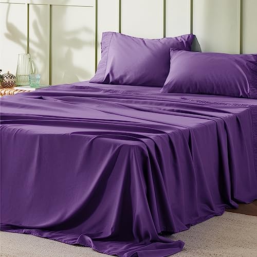 Bedsure King Size Sheets Set (Purple)