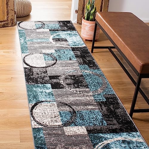 Rugshop Contemporary Circle Design 2' x 10'