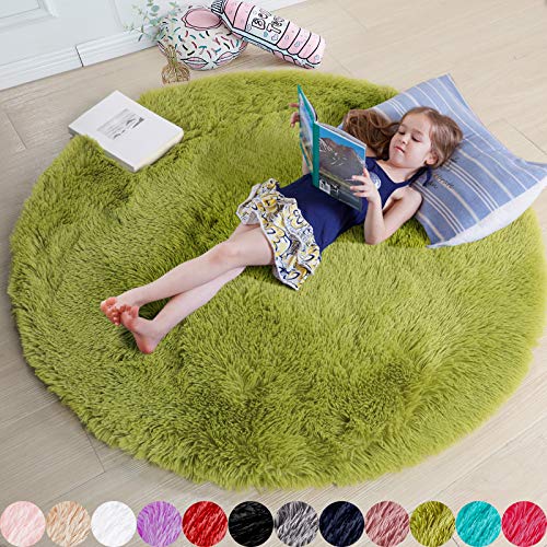 Grass Green Round Rugs 5Ft