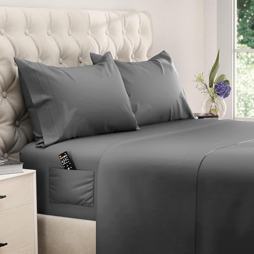 DREAMCARE California King Sheet Sets - Dark Gray