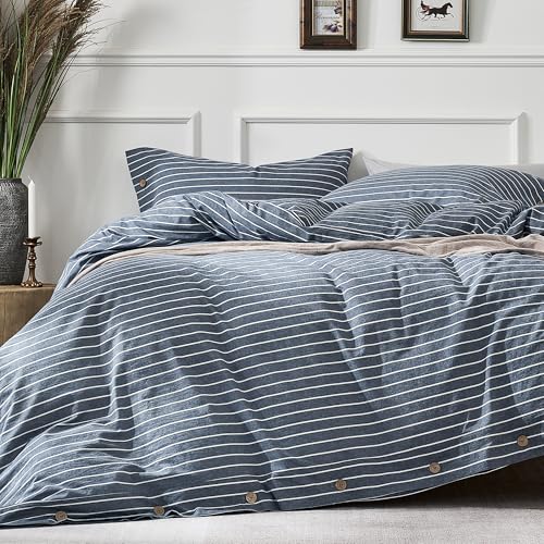 JELLYMONI Washed Cotton King - Blue Pinstriped
