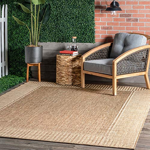 nuLOOM 4' x 6' Outdoor Area Rug (Light Brown)