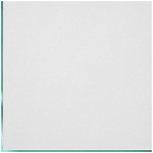 Coavas Window Privacy Film Frosted Glass Static Cling UV Sun Blocking Heat Control Window Tint Day and Night Insulation Home Bathroom Door Decorative Frosting Cover (35.4 x 118.1 Inch, White)