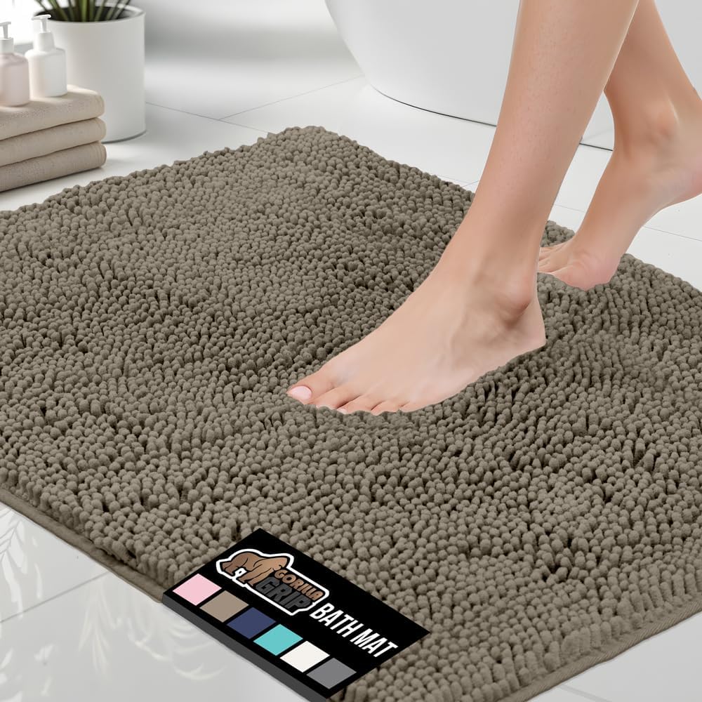 GORILLA GRIP Bath Rug Mat 44x26 (Latte)