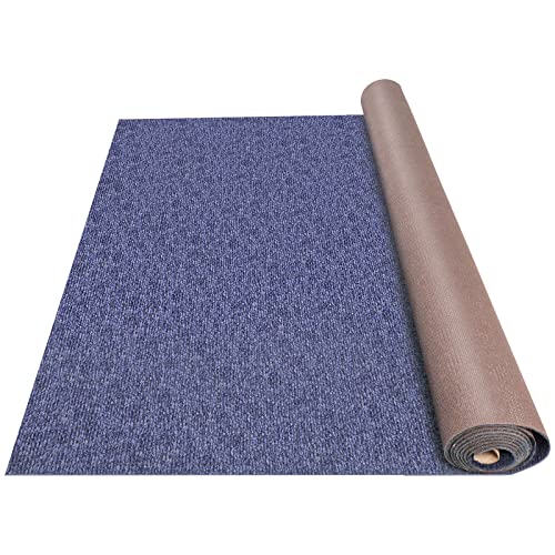 Happybuy 6 ft x 23 ft Deep Blue Marine Carpet for Boats Waterproof - 0.18" Thick Indoor Outdoor Rug Carpet Roll for Home Patio Porch Deck