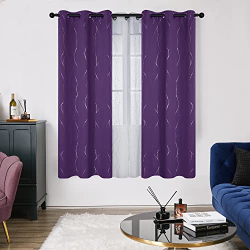 Deconovo 42 x 72 Purple Grape (2 Panels)