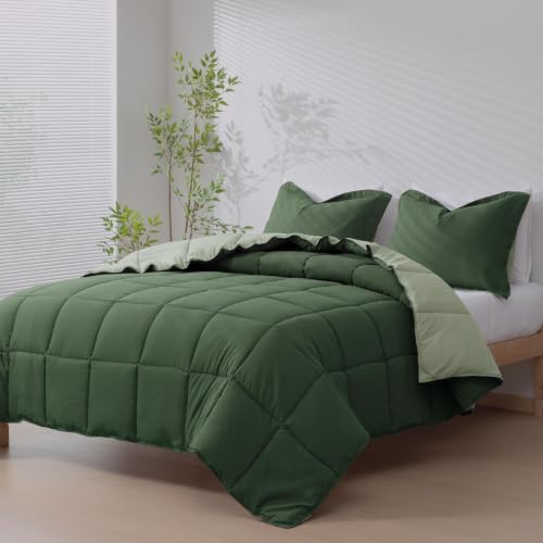 HIG 3pc Green King Size Comforter Set