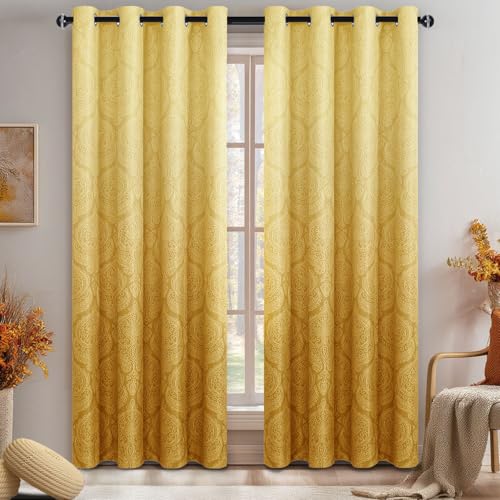 DWCN Fall Ombre Blackout Curtains