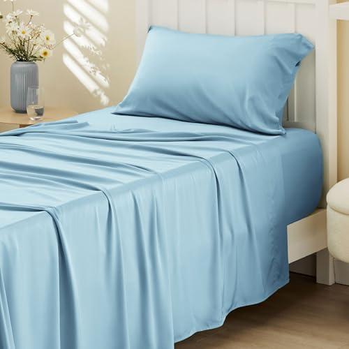 Bedsure Cooling Sheets Twin — Aqua
