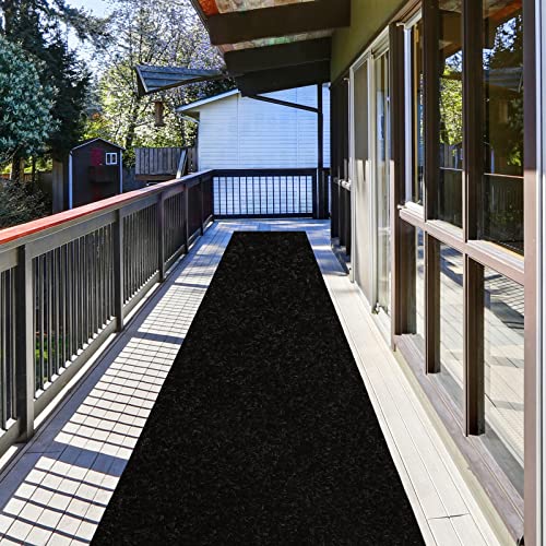 Runner Rug 4 ft x 55 ft Carpet Runners (Black)