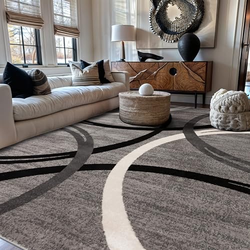Rugshop Wavy Circles 6'6" x 9'