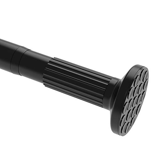 Tension Curtain Rod, 51-86 Inch,Spring Shower Tension Curtain Rod, Closet Rod, for Windows or Shower, Easy to Install, No Drilling, No Rust, for Bathroom, Rod Diameter 1.26 Inches, Black,Umimile