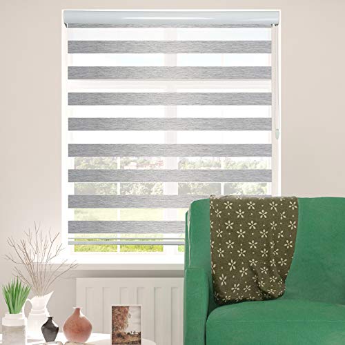 ShadesU Cordless Zebra Blinds (Grey)