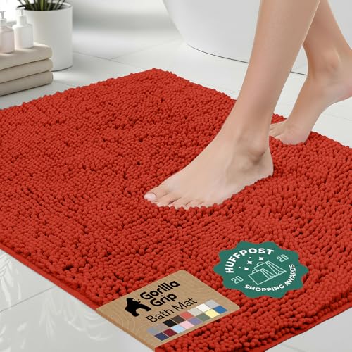 GORILLA GRIP Bath Rug Mat 44x26 (Sunset Orange)