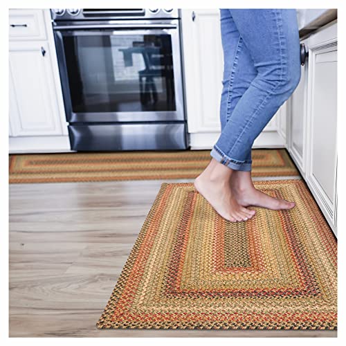 Kingston Jute Braided Rug Runners 22x72  A Multicolor Braided Runner Rug to Use in Kitchen & Entryway