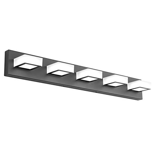 Ralbay LED Modern Black Vanity Lights 5 Lights