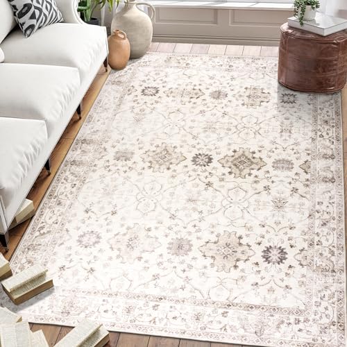 ReaLife Rugs Machine Washable Area Rug - BEV - Beige 7'6" x 9'6"