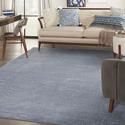 Nourison Home Essentials 8' x 10' Blue Gray Fabric Outdoor Area Rug (8' x 10')