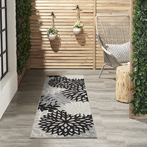 Nourison Aloha 2x8 Black/White