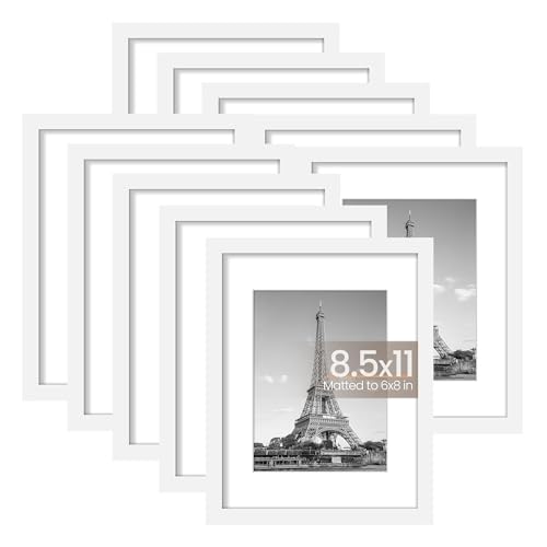 upsimples 8.5x11 Picture Frame Set (White)