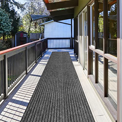 ZGR HOME&GARDEN Runner Rug (Gray/Black)