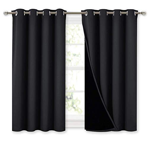 NICETOWN 100% Blackout Curtains (45" Length)