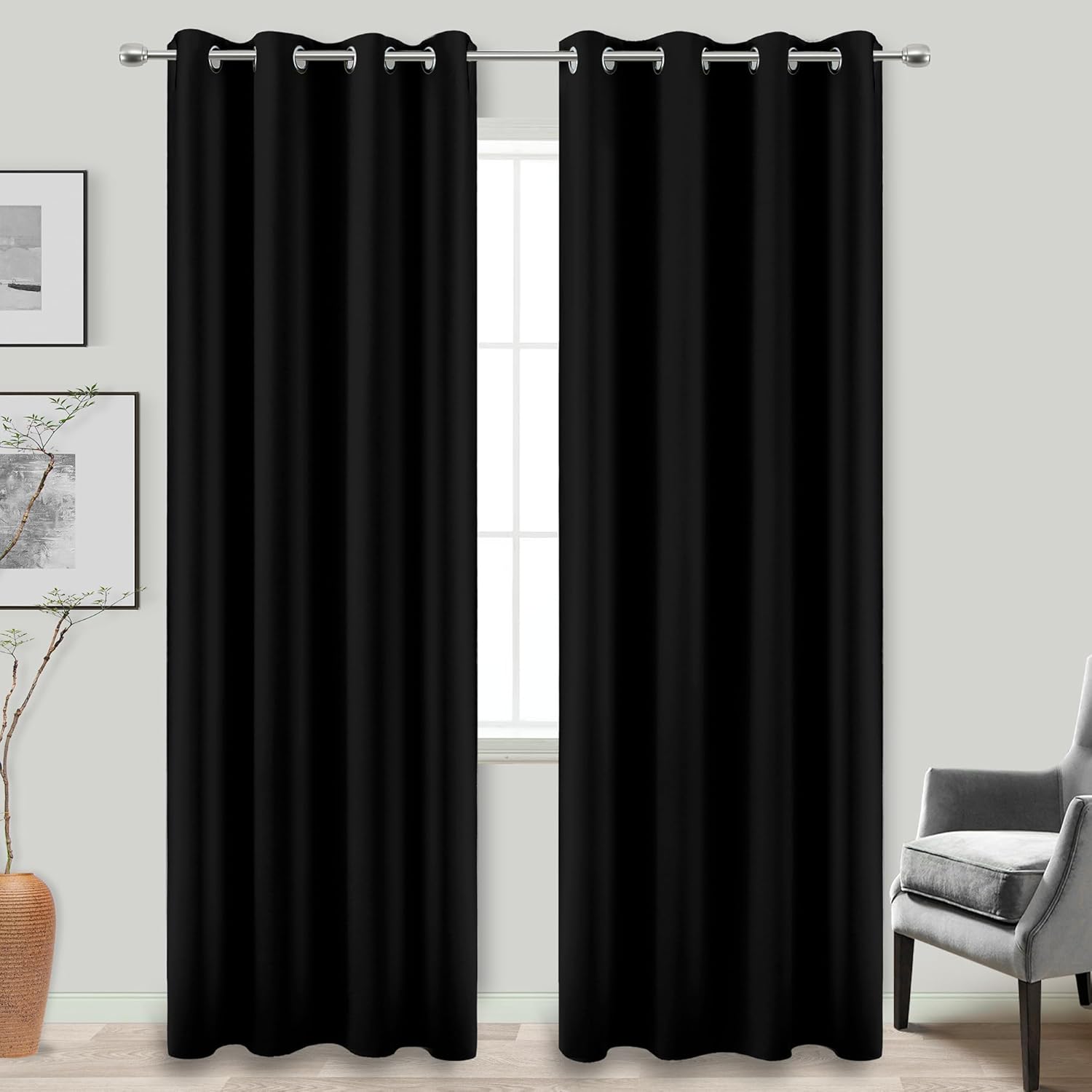 KOUFALL Black Curtains