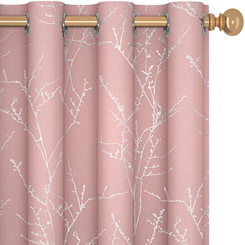 Deconovo Pink Blackout Curtains