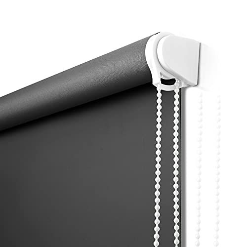 NUTRO CHILL Roller Blackout Shades, Black Energy Saving Window Roller Shades, UV Protection Blackout Roller Blinds, Office Blinds (37" W x 68" L,Black)