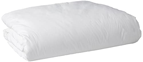 National Allergy Premium 100% Cotton Duvet Comforter Protector - Twin Size - 66" x 86" - White - Breathable 300 Thread Count Hypoallergenic Cover - Zippered Encasement - Bedding Linen