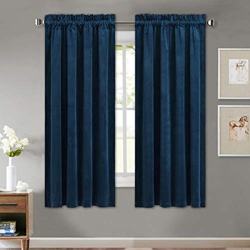 StangH Navy Blue Velvet Curtains
