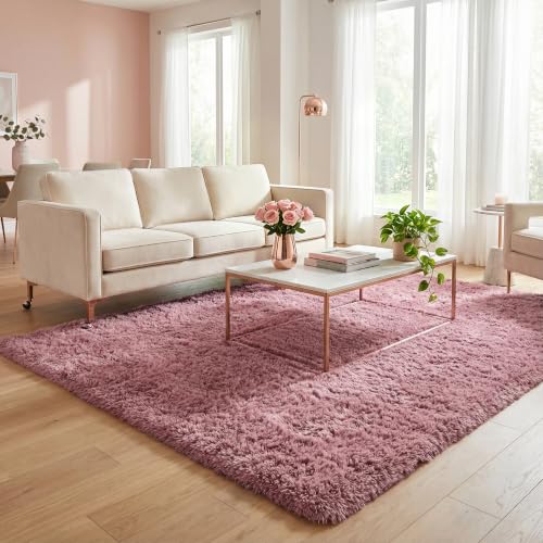 Merelax Shaggy Rug (6x9, Blush)