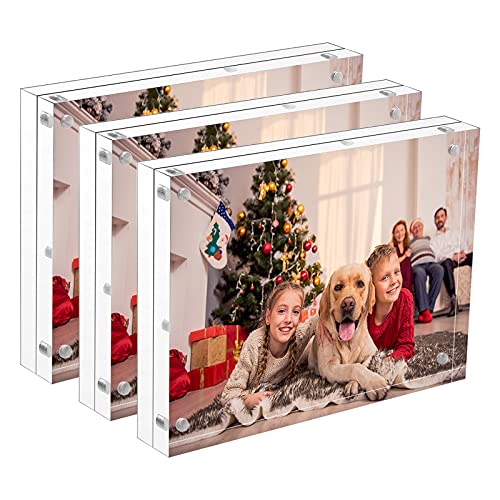 NIUBEE 5x7 Acrylic Magnetic Frames (3-Pack)